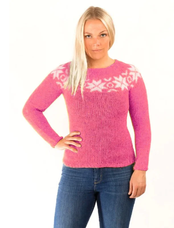 Women's Warm Wool Pullovers Sweater-Eykt Wool Pullover Rose Heather