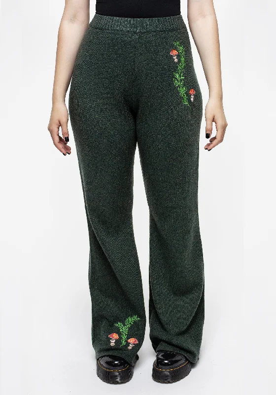Knit Tops with Bell Bottom Sleeves-Fable Wide Leg Pant