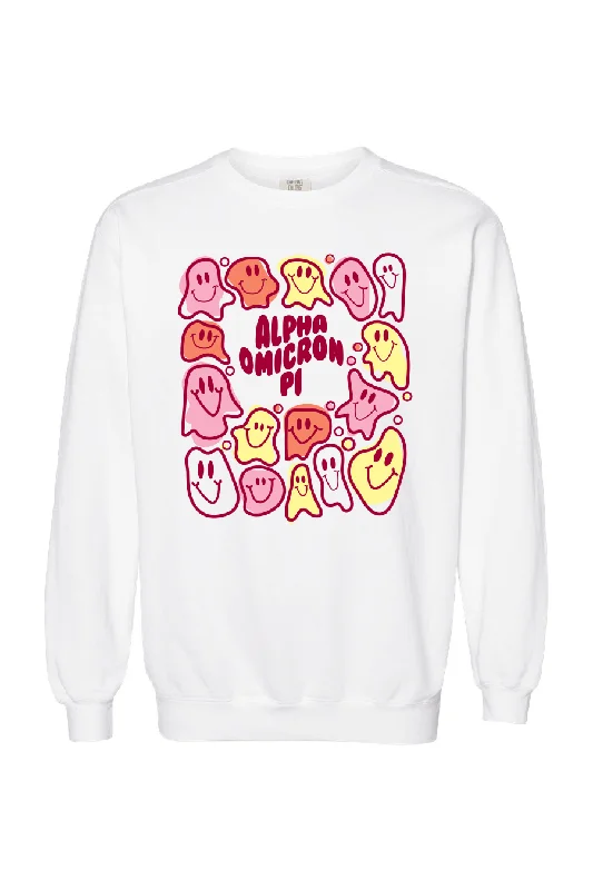 Women's Sweatshirts for Yoga and Pilates -Faces Crewneck