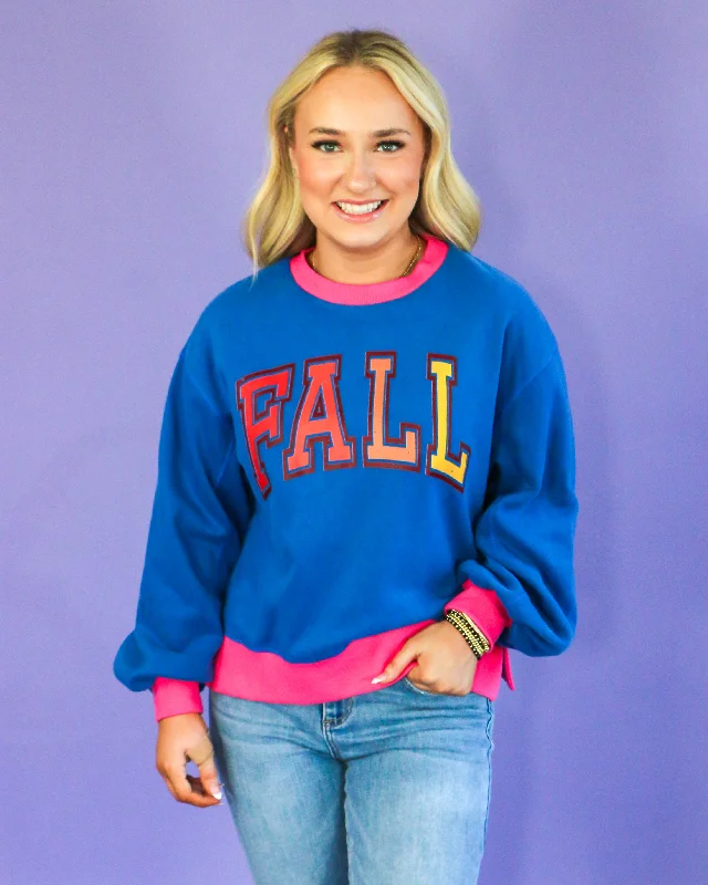 Women's Sweatshirts for Leisure Time -FALL Blue Sweatshirt