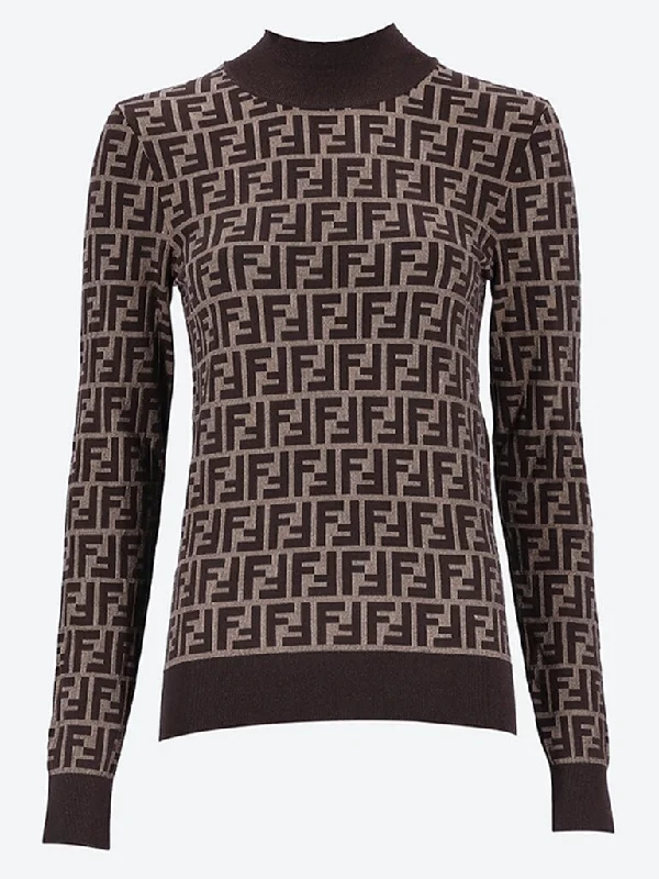 Knit Tops with Mesh Insets-Ff institute cotton knit sweater