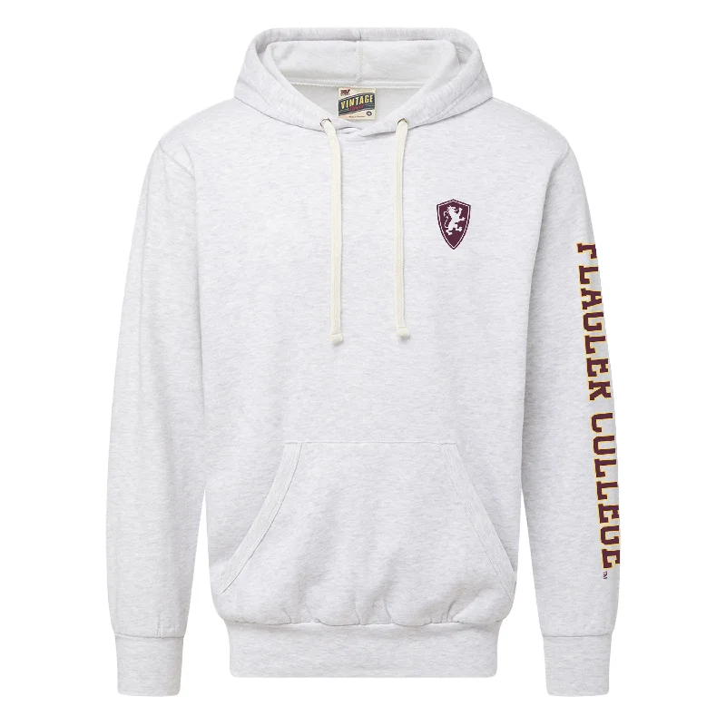 Women's Sweatshirts with Zip-Up for Versatility -Flagler College Sleeve Vintage Fleece Hood