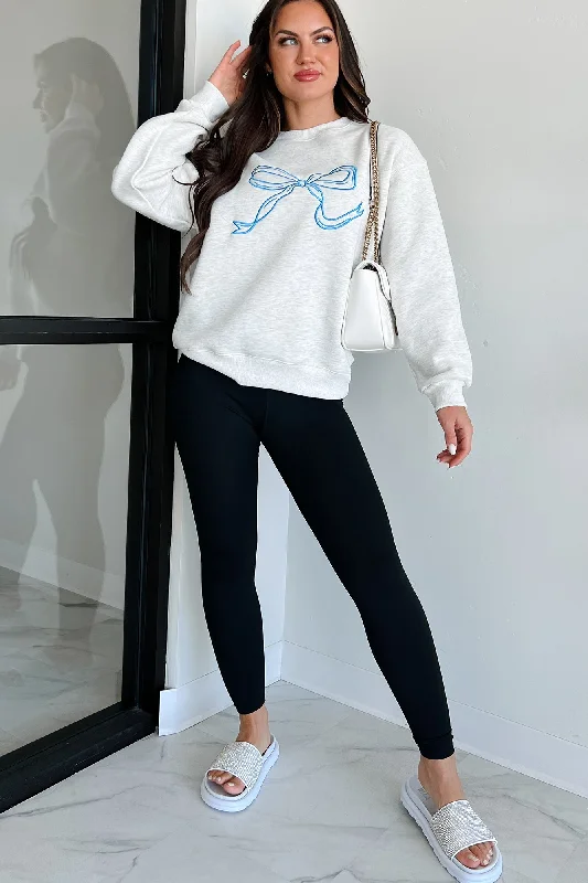 Women's Sweatshirts with Sporty Graphics -Forever The Cutest Embroidered Sweatshirt (Heather Grey) Women's Sweatshirts with Sporty Graphics -Forever The Cutest Embroidered Sweatshirt (Heather Grey)