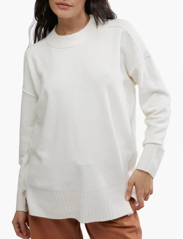 Women's Pullovers Sweater for Streetwear-Phoebe Pullover, Stark White