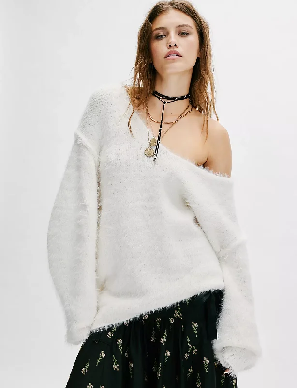 Women's Pullover Sweater for Cooler Days-Sparrow Pullover, Ivory