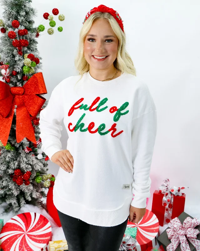 Women's Sweatshirts with Vintage Feel -Full of Cheer Belgian Cream High Low Pullover