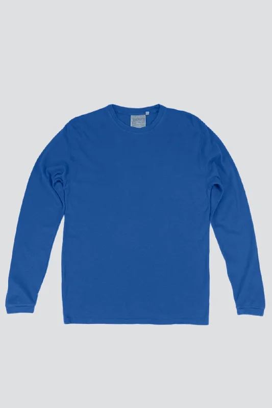 Women's Cozy Fit Long Sleeve T-shirt for Fall -Galaxy Blue Baja Long Sleeve Tee
