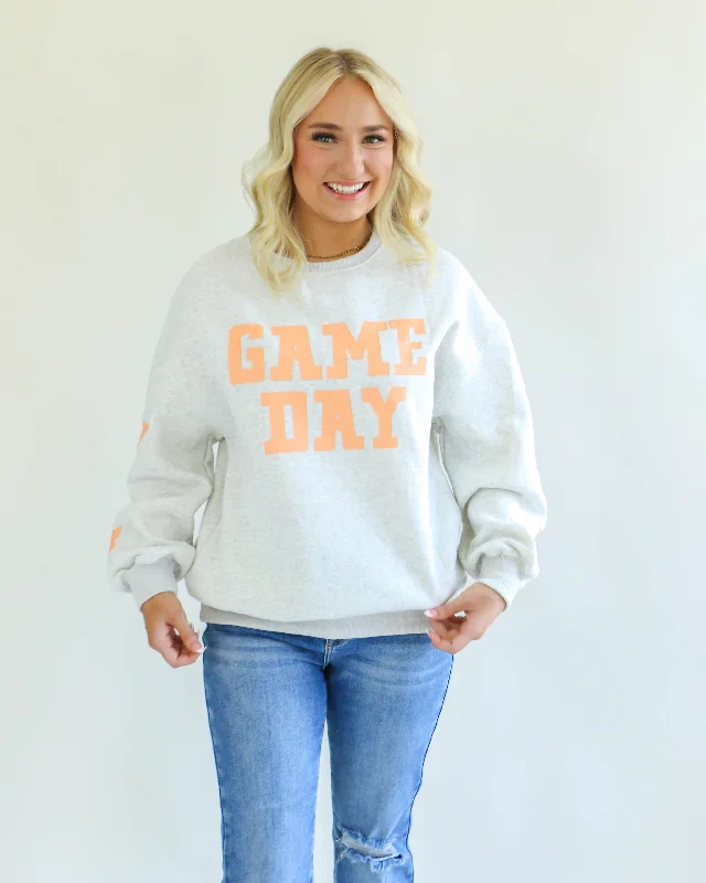 Women's Sweatshirts for Chic and Comfortable Outfits -Game Day Star Sweatshirt in Orange Women's Sweatshirts for Chic and Comfortable Outfits -Game Day Star Sweatshirt in Orange