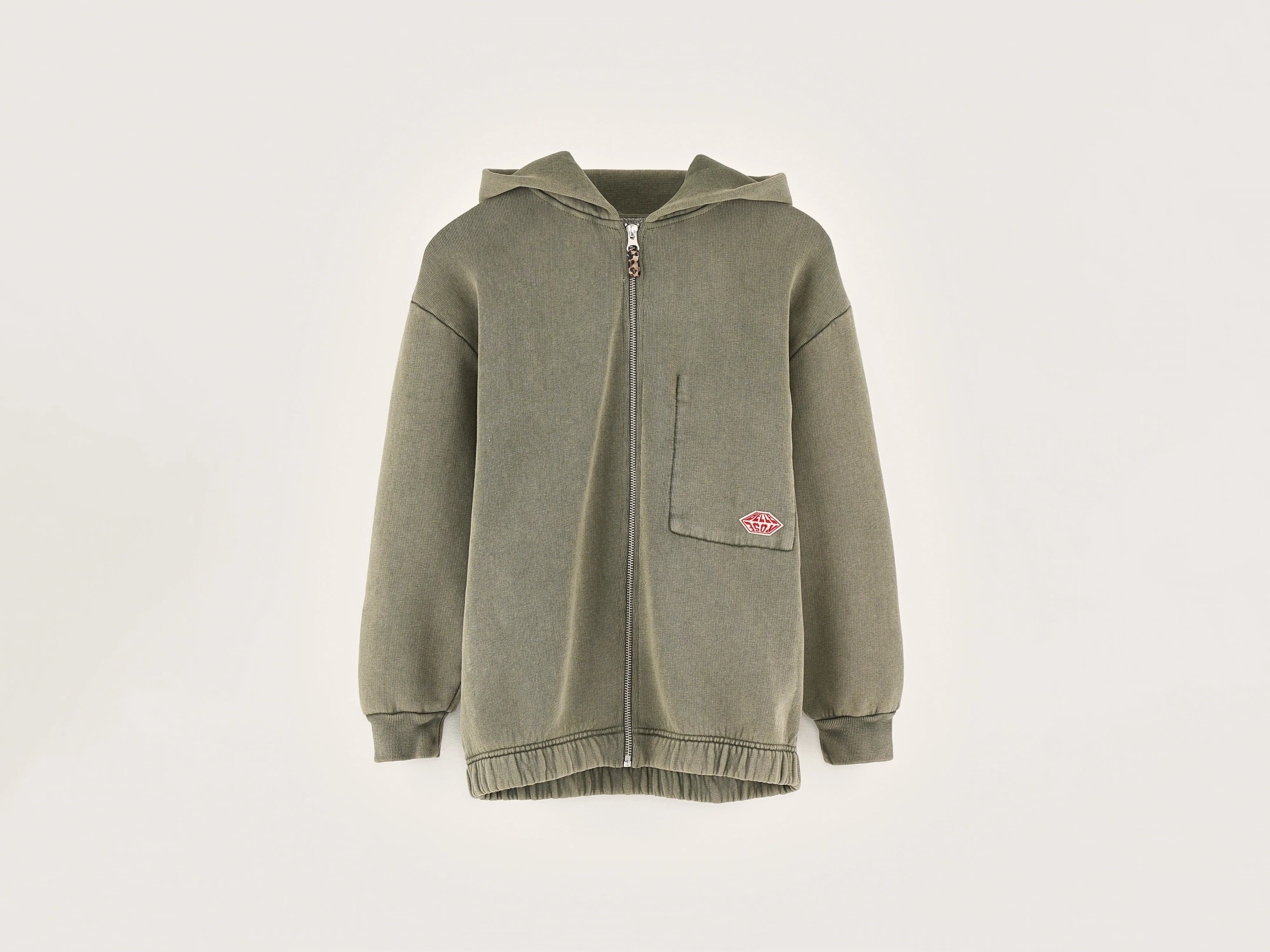 Women's Sweatshirts with Fun Themes -Farino zip-up hoodie (242 / G / MOSS)