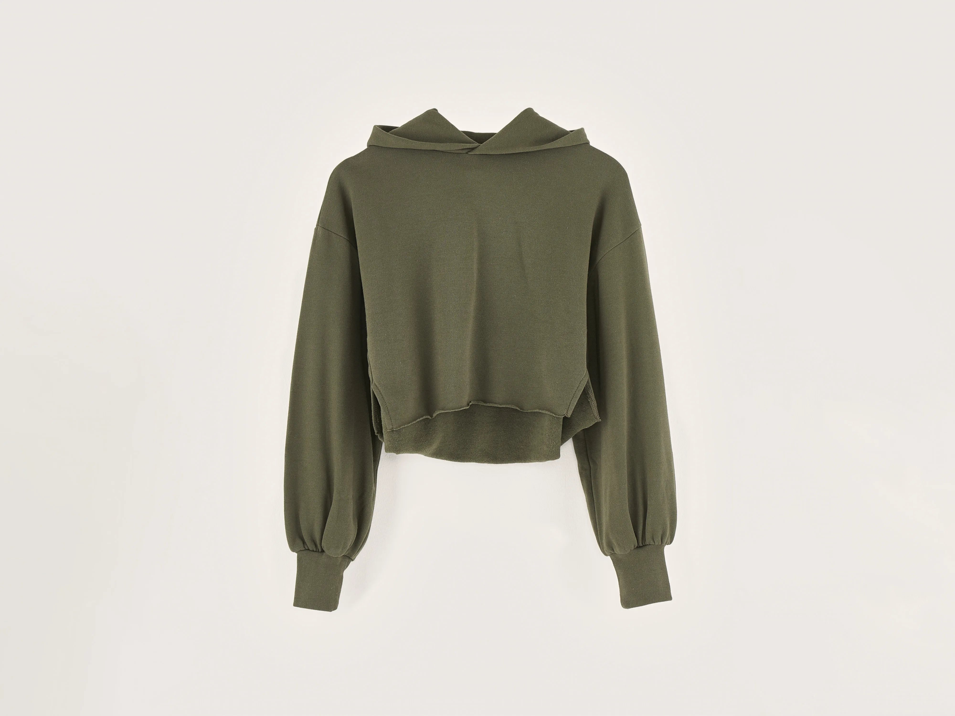 Women's Sweatshirts with Athletic Style -Felico cropped hoodie (242 / G / MOSS)