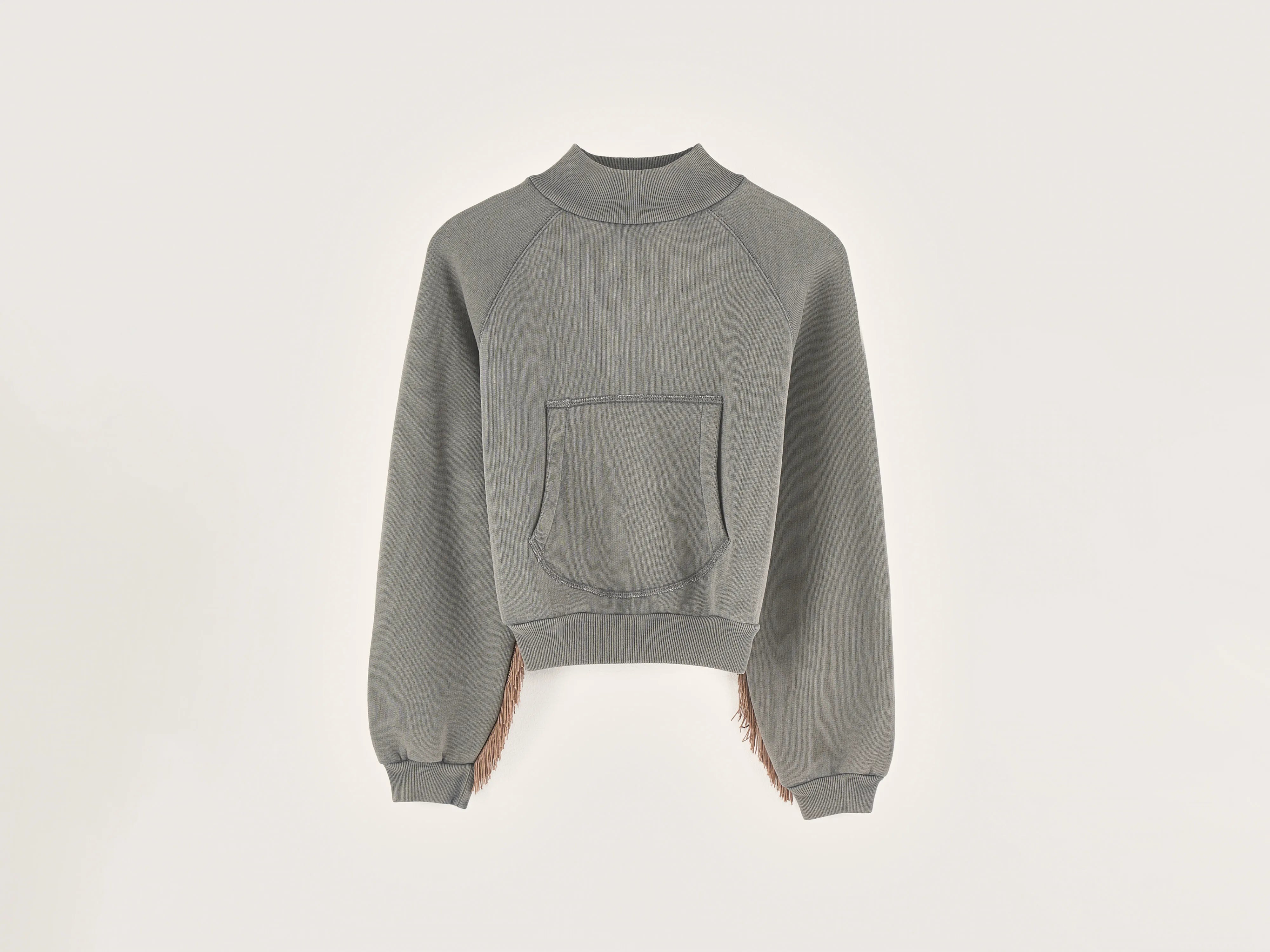 Women's Sweatshirts with Ribbed Sleeves -Flores relaxed sweatshirt (242 / G / BLACK SAND)