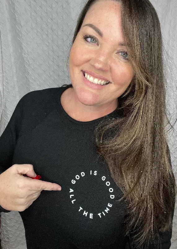 Women's Sweatshirts for Post-Workout Comfort -God is Good Sweatshirt