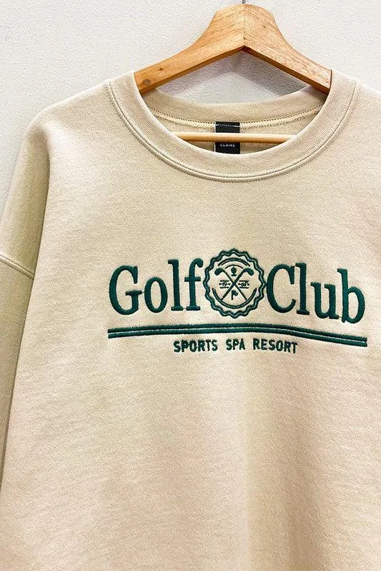 Women's Sweatshirts with Color-Pop Accents -Golf Club Sweatshirt S-XL