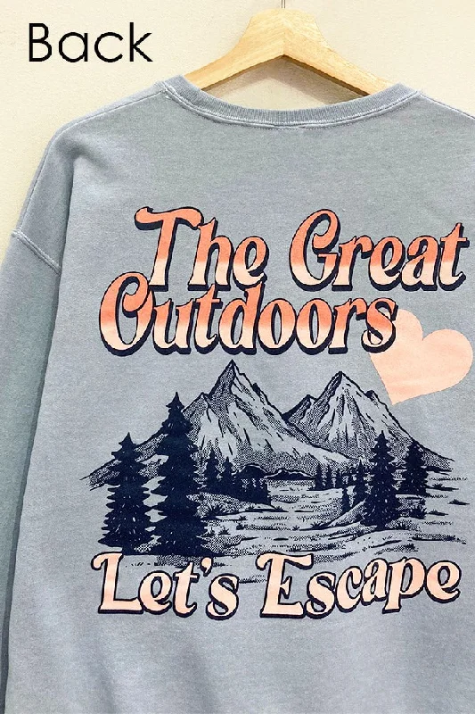 Women's Sweatshirts with Trendy Colors -Great Outdoors Sweatshirt S-XL