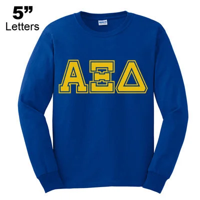 Women's Sweatshirts for Winter Morning Walks -Sorority Crewneck Sweatshirt, Printed Varsity Letters - Gildan 18000 - CAD Women's Sweatshirts for Winter Morning Walks -Sorority Crewneck Sweatshirt, Printed Varsity Letters - Gildan 18000 - CAD