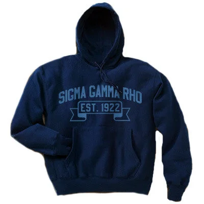 Women's Sweatshirts with Pocket Detailing -Greek Hoodie, Printed Vintage Football Design - G185 - CAD