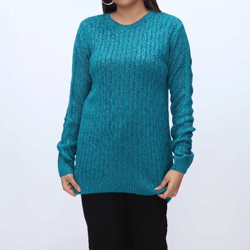 Women's Relaxed Knit Pullover Sweater for Casual Days-Green Crew Neck Pullover Sweater PW3901 Women's Relaxed Knit Pullover Sweater for Casual Days-Green Crew Neck Pullover Sweater PW3901