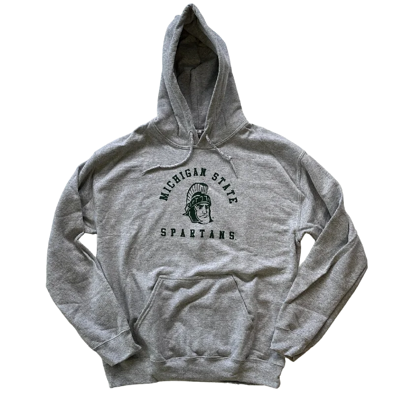 Women's Sweatshirts with Versatile Fit -Vintage Sparty Gildan Hoodie - Gray