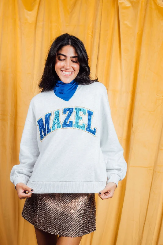 Women's Sweatshirts for Lounging at Home -Grey Mazel Sweatshirt
