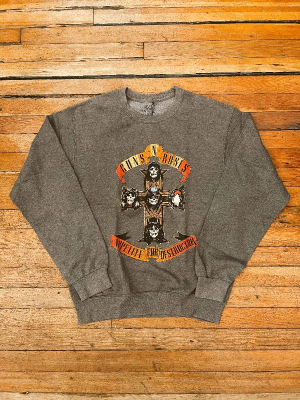 Women's Sweatshirts with Simple, Clean Lines -Guns ‘n’ Roses Appetite Sweatshirt Sz M
