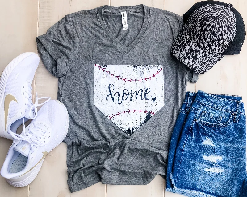 Women's Sweatshirts with Smooth Fabric -HOMEPLATE BALL TEE