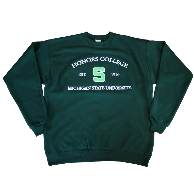 Women's Sweatshirts for Quick Sporty Outfits -Honors College Spartan Block S Sweatshirt