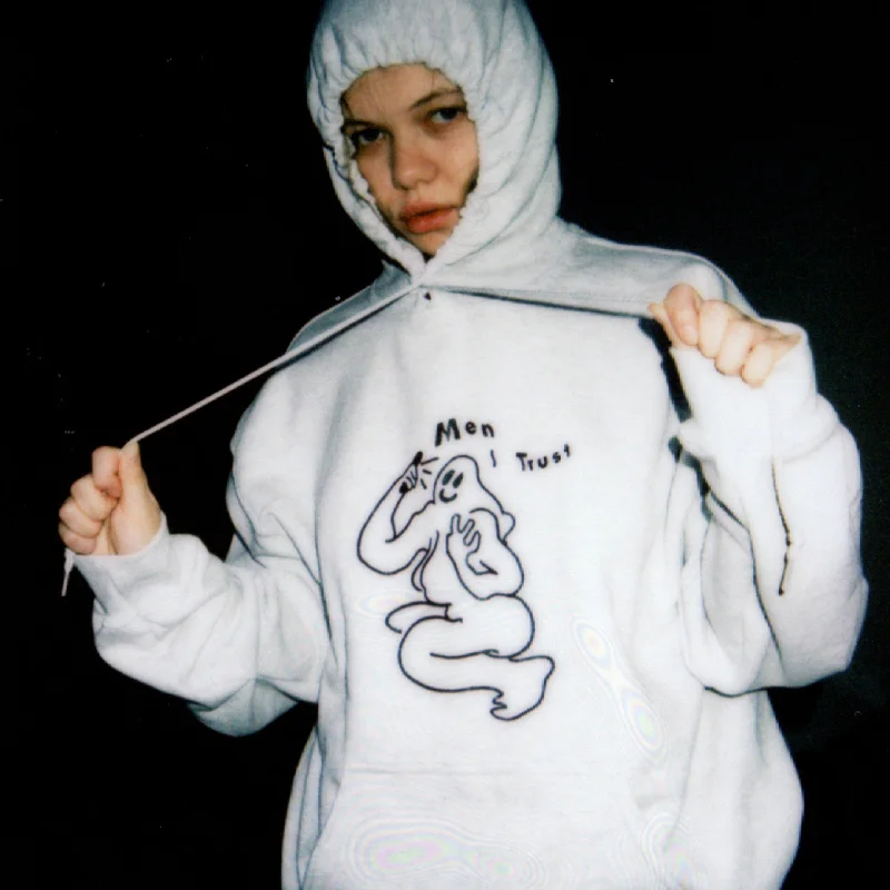 Women's Sweatshirts with Ribbed Cuffs -Hoodie - Ghost