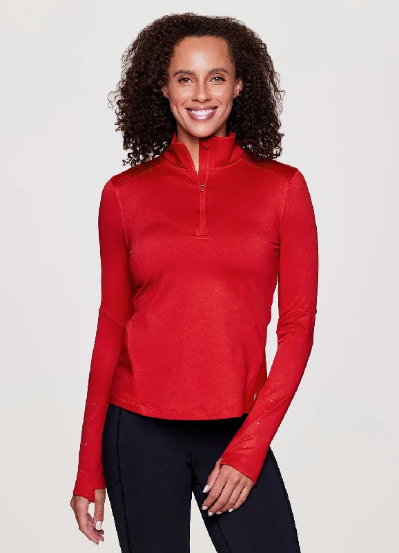 Women's Sweatshirts with Zipper Closure -Hunter Fleece Lined 1/2 Zip Pullover
