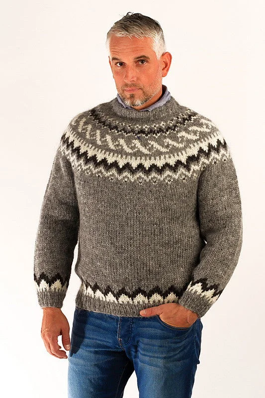 Women's Lightweight Pullovers Sweater for Easy Wear-Traditional Wool Pullover Grey