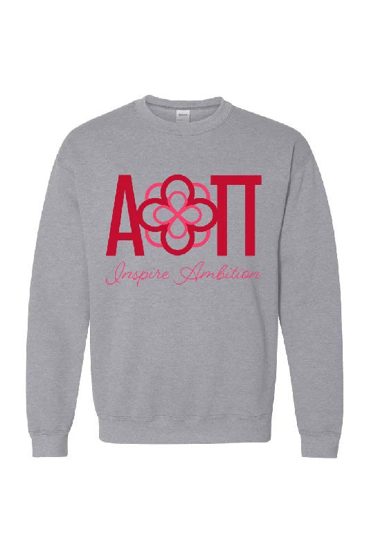 Women's Sweatshirts for Active Days -Infinity Rose Letter Crewneck