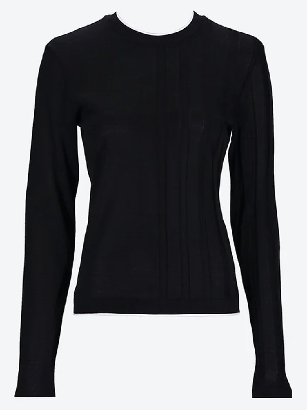 Knit Tops with Contrast Sleeve Colors-Le sweater tricot