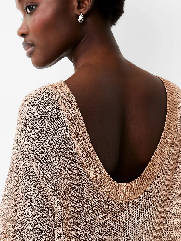 Knit Tops with V-shaped Hem-Jada Knit Jumper