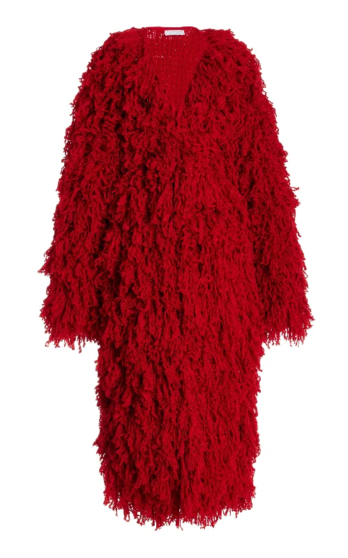 Women's Knit Sweater with Casual Chic Style -Jantzen Knit Coat in Scarlet Red Virgin Wool Cashmere Silk Women's Knit Sweater with Casual Chic Style -Jantzen Knit Coat in Scarlet Red Virgin Wool Cashmere Silk