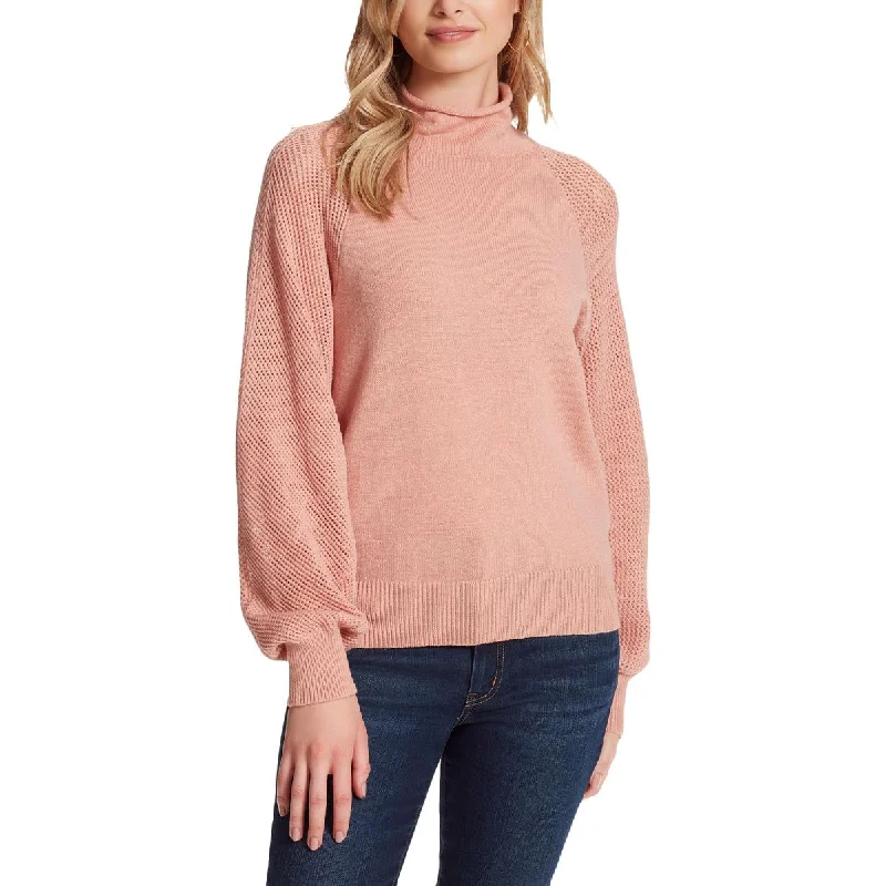 Women's Cozy Pullover Sweater for Cold Days-Jessica Simpson Saskia Women's Mock Neck Mesh Sleeve Slouchy Pullover Sweater Women's Cozy Pullover Sweater for Cold Days-Jessica Simpson Saskia Women's Mock Neck Mesh Sleeve Slouchy Pullover Sweater