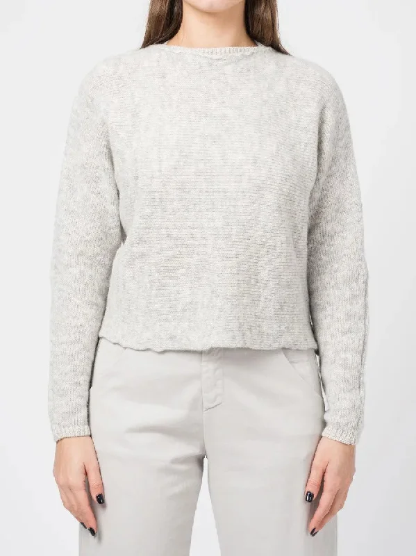 Women's Knit Sweater with High Collar -JUMPER