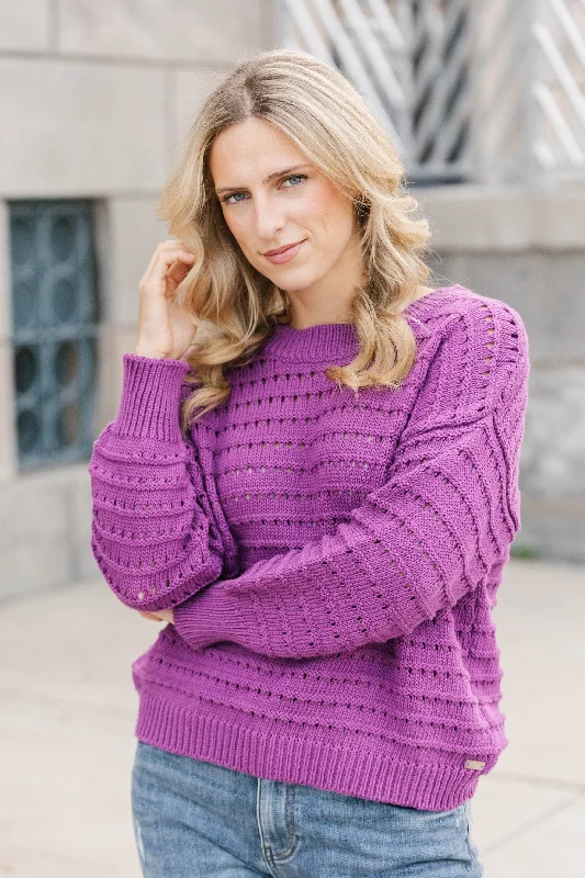 Women's Wool Knit Pullover Sweater with Open Front-Kate Pullover