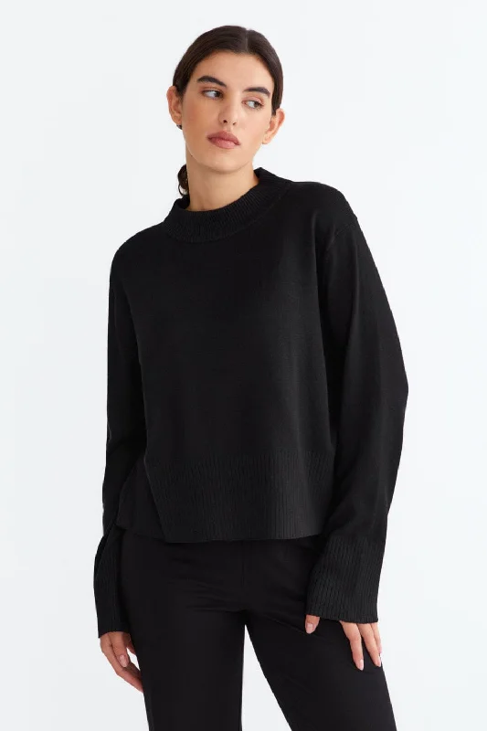 Chic Knit Tops-Knitted half polo
