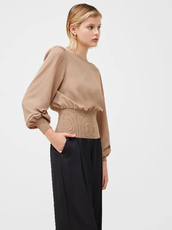 Women's Knit Sweater with Soft Fabric -Krista Knit Slash Neck Jumper