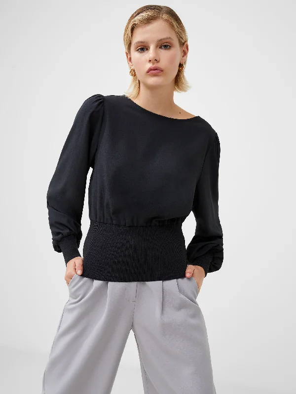 Women’s Knit Sweater for Date Night -Krista Knit Slash Neck Jumper