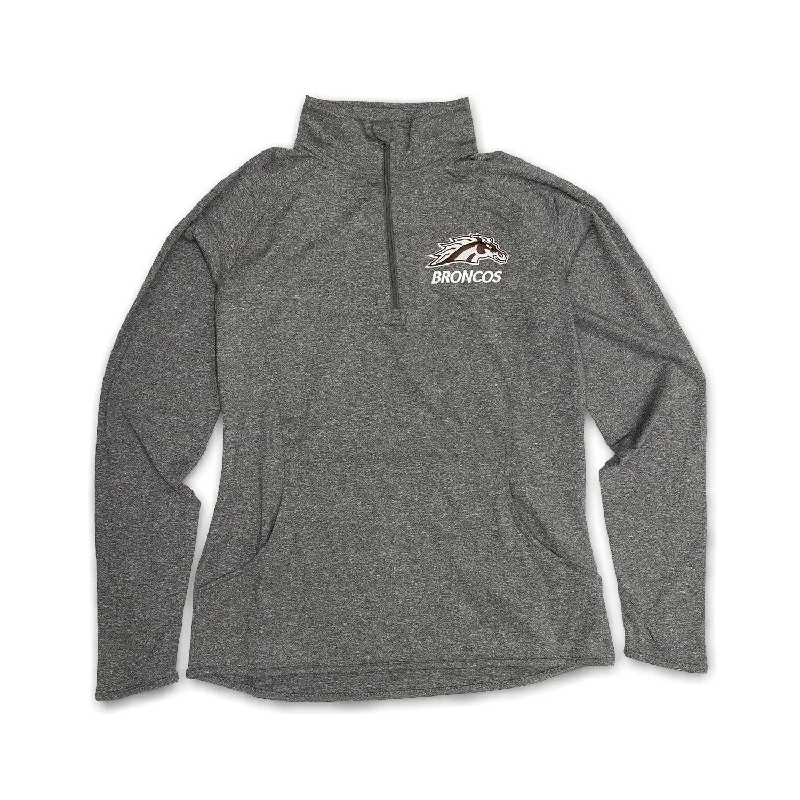 Women's Sweatshirts for Comfortable Mornings -Ladies Broncos Athletic Quarter-Zip