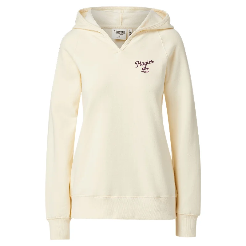 Women's Sweatshirts with Contemporary Designs -Ladies Flagler College Coastal Color Hood