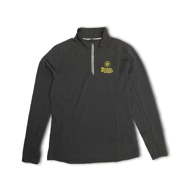 Women's Sweatshirts for Evening Wear -Ladies Western Michigan Textured 1/4-Zip
