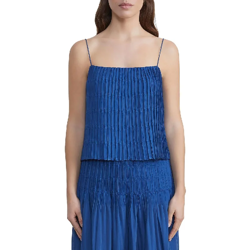 Women's Camis for Stylish Layering -Lafayette 148 New York Womens Ruffled Tank Cropped