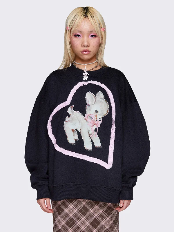 Women's Sweatshirts for Bright and Colorful Styles -Lamb Supremacy Ruffled Sweatshirt