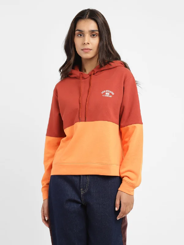Women's Sweatshirts for Street Fashion Enthusiasts -Women's Colorblock Hooded Sweatshirt