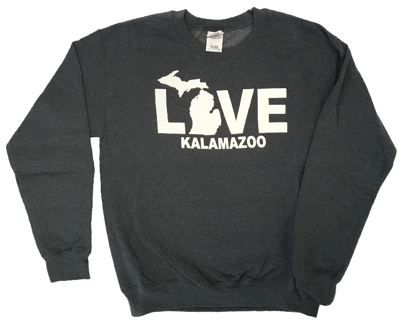Women's Sweatshirts for Cozy Evenings -Love Kalamazoo Crewneck