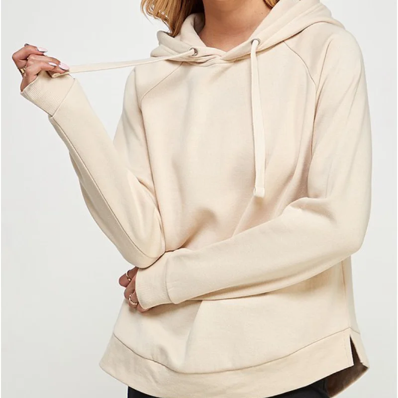Women's Sweatshirts for After Work Relaxation -Making It Look Easy Pullover Hoodie Cream