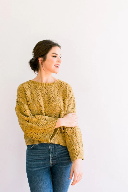 Women's Soft Wool Pullovers Sweater-Mary Lace Pullover in Organic Merino