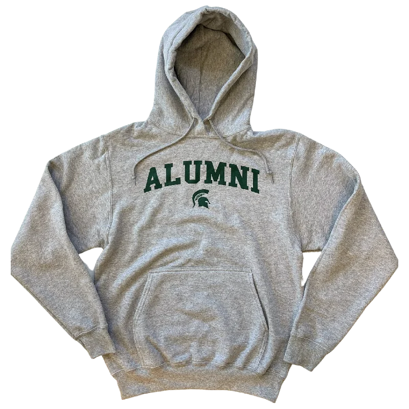 Women's Sweatshirts for Casual Dining -Michigan State Alumni Gray Hoodie