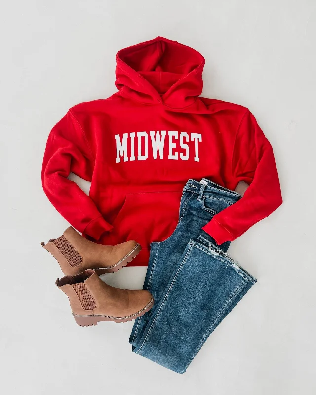 Women's Sweatshirts for Jogging -Midwest Graphic Hoodie